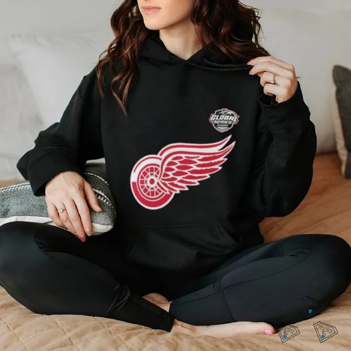 Official Detroit Red Wings 2023 NHL Global Series Logo T Shirt