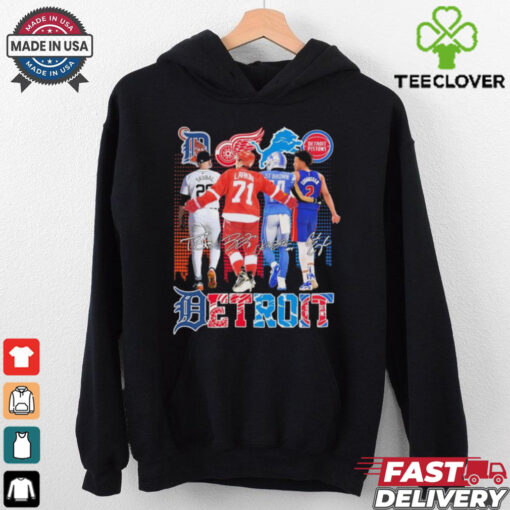 Official Detroit Sports Teams Tarik Skubal Dylan Larkin Amon Ra St. Brown and Cade Cunningham Signatures shirt