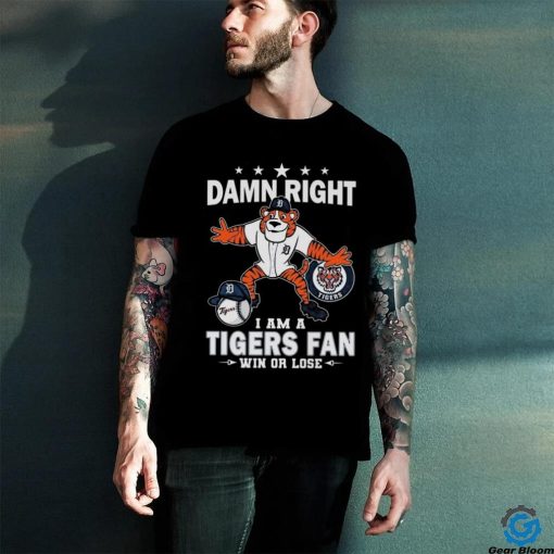 Official Detroit Tigers Baseball Team Paws I Am A Fan Win Or Lose Mascot 2024 Shirt
