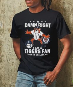 Official Detroit Tigers Baseball Team Paws I Am A Fan Win Or Lose Mascot 2024 Shirt