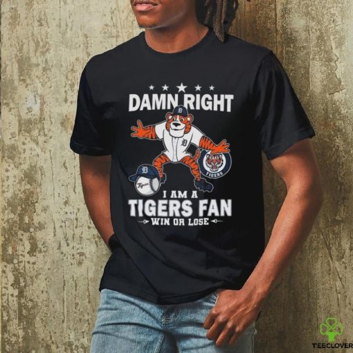 Official Detroit Tigers Baseball Team Paws I Am A Fan Win Or Lose Mascot 2024 Shirt