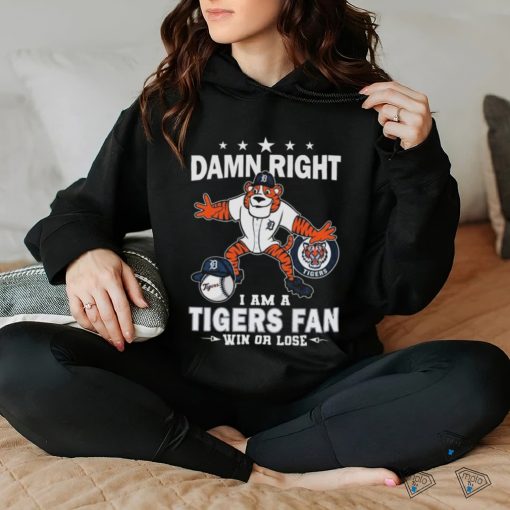 Official Detroit Tigers Baseball Team Paws I Am A Fan Win Or Lose Mascot 2024 Shirt