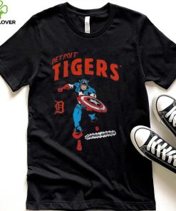 Official Detroit Tigers Youth Team Captain America Marvel T Shirt