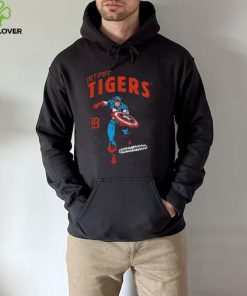 Official Detroit Tigers Youth Team Captain America Marvel T Shirt