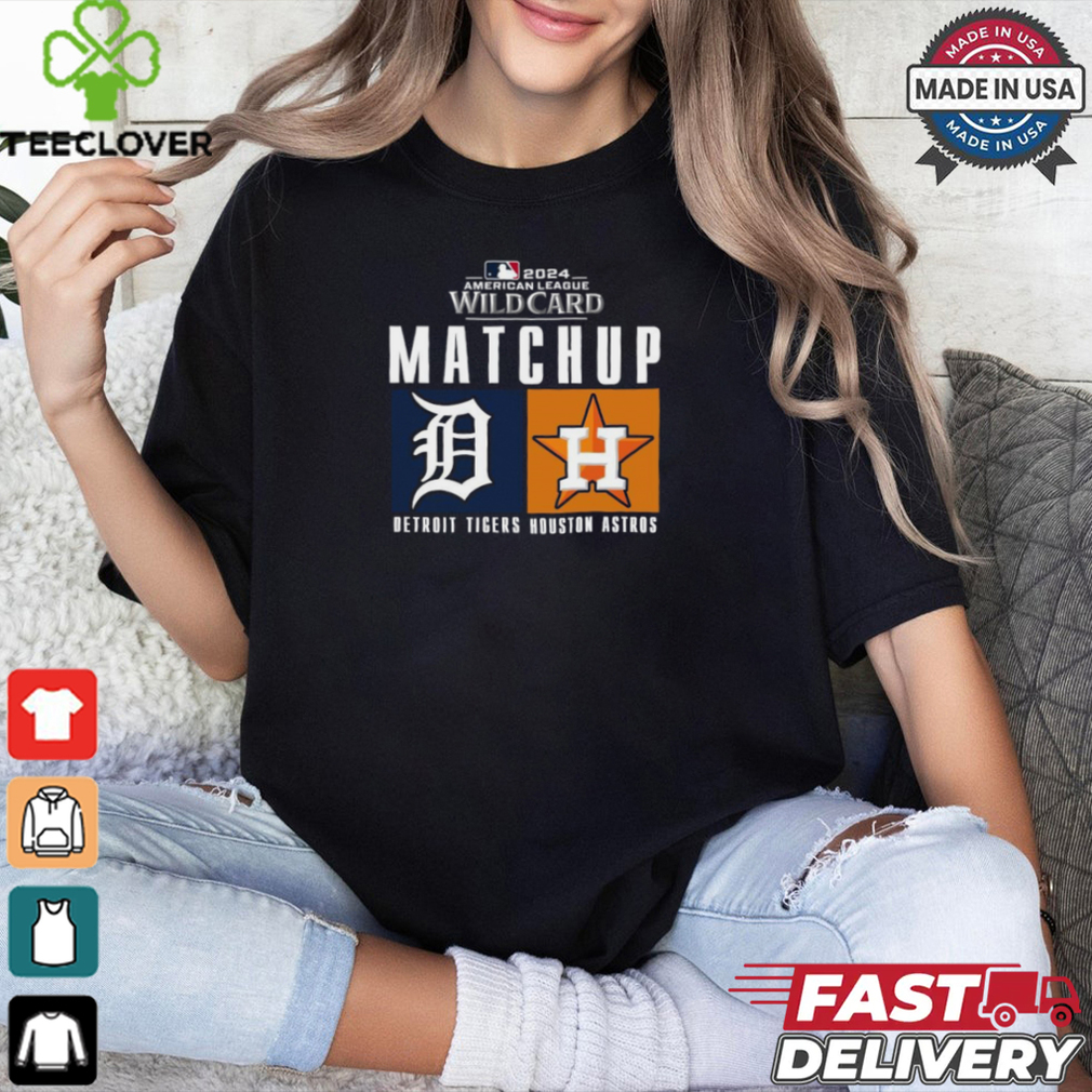 Official Detroit Tigers vs. Houston Astros 2024 MLB AL Wild Card Matchup T Shirt Official Detroit Tigers vs. Houston Astros 2024 MLB AL Wild Card Matchup T Shirt