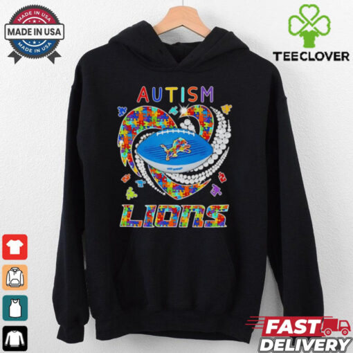 Official Diamond heart Autism Detroit Lions shirt