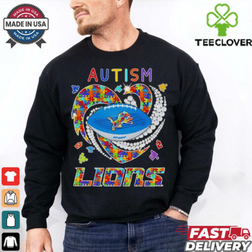 Official Diamond heart Autism Detroit Lions shirt