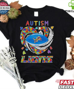 Official Diamond Heart Autism Detroit Lions Shirt featuring a meaningful design that combines support for Autism awareness with pride for the Detroit Lions. Show your love for both the team and a cause close to your heart with this unique, heartfelt apparel.