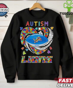 Official Diamond Heart Autism Detroit Lions Shirt featuring a meaningful design that combines support for Autism awareness with pride for the Detroit Lions. Show your love for both the team and a cause close to your heart with this unique, heartfelt apparel.