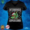 Official Dinosaur My Christmas Wish Is A Cure Breast Cancer Awareness hoodie, sweater, longsleeve, shirt v-neck, t-shirt