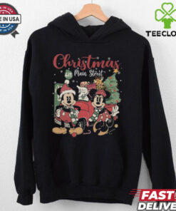 Official Disney Mickey And Mickey Minnie Christmas On Main Street Shirt