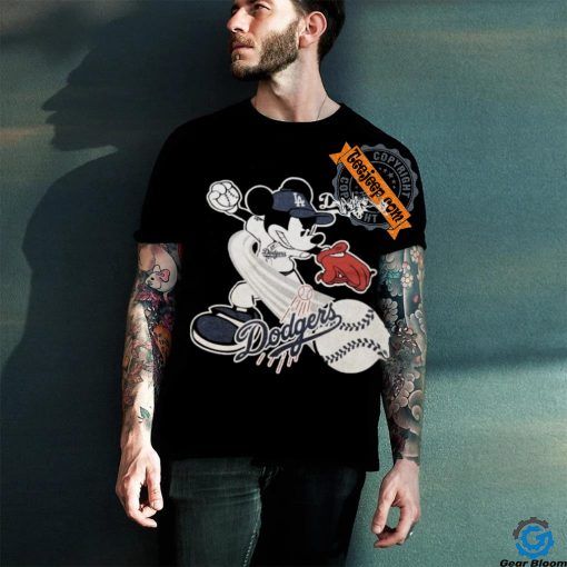 Official Disney Pitching Mickey Mouse Los Angeles Dodgers shirt