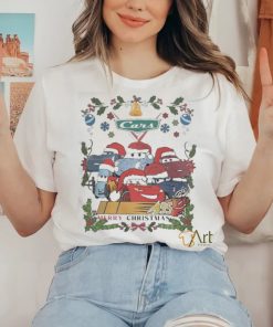 Official Disneyland Cars Lightning McQueen Tow Mater Christmas T Shirt