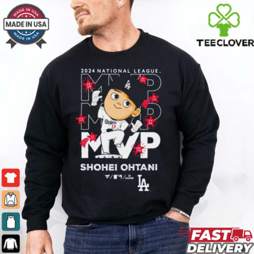 Official Dodgers Shohei Ohtani National League MVP 2024 Acquisition Commemorative Illustration T Shirt
