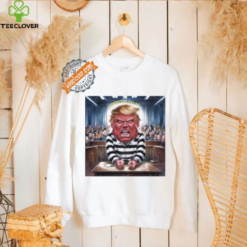 Official Donald Trump Convicted Felon Prison Pinstripes Classic T Shirt