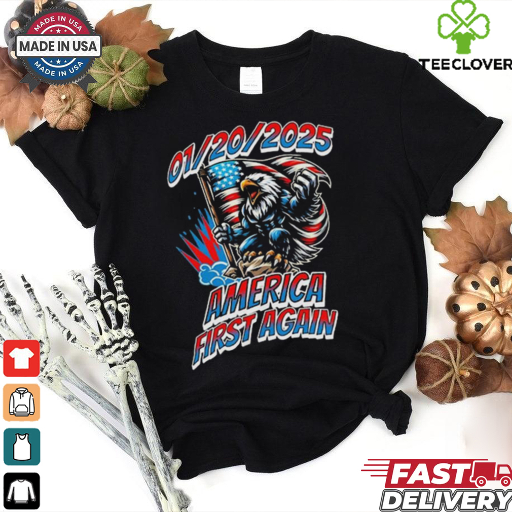 Official Donald Trump Election Victory America First Again January 20 2025 Printed Shirt Official Donald Trump Election Victory America First Again January 20 2025 Printed Shirt