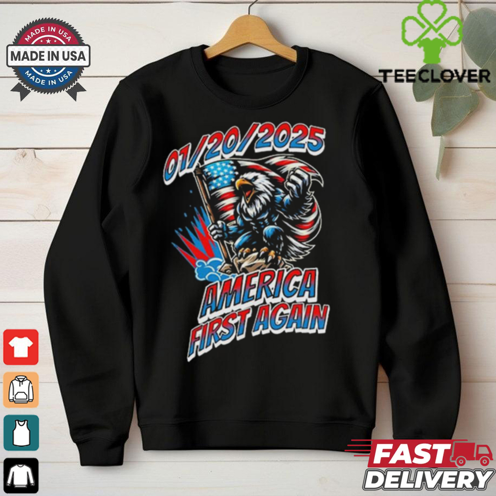 Official Donald Trump Election Victory America First Again January 20 2025 Printed Shirt Official Donald Trump Election Victory America First Again January 20 2025 Printed Shirt