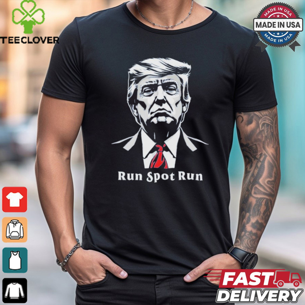 Official Donald Trump Face Run Spot Run Presidential Debate 2024 T Shirt Official Donald Trump Face Run Spot Run Presidential Debate 2024 T Shirt