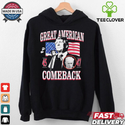 Official Donald Trump Great American 45 And 47 Comeback Shirt
