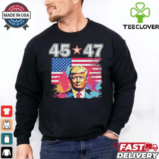 Official Donald Trump Make America Great Again 45 And 47 T Shirt