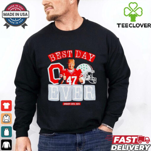 Official Donald Trump x Ohio State Buckeyes 2025 CFP National Champions best day ever shirt