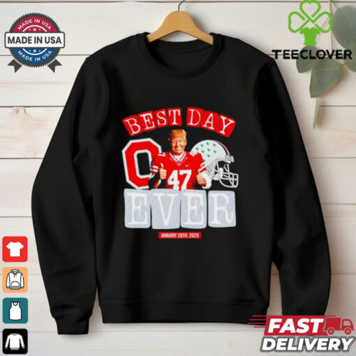 Official Donald Trump x Ohio State Buckeyes 2025 CFP National Champions best day ever shirt