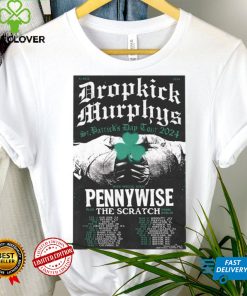 Official Dropkick Murphys St Patrick Day Tour 2024 Poster Shirt