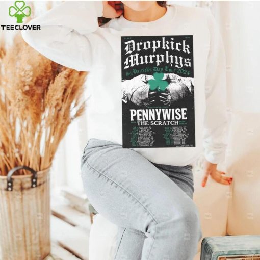 Official Dropkick Murphys St Patrick Day Tour 2024 Poster Shirt