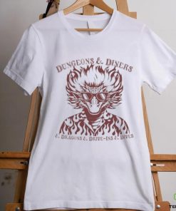 Official Dungeons and diners and dragons and drive ins and dives flames T shirt