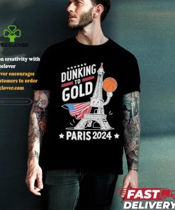 Official Dunking to gold team usa basketball olympic paris 2024 T shirt