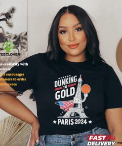 Official Dunking to gold team usa basketball olympic paris 2024 T shirt