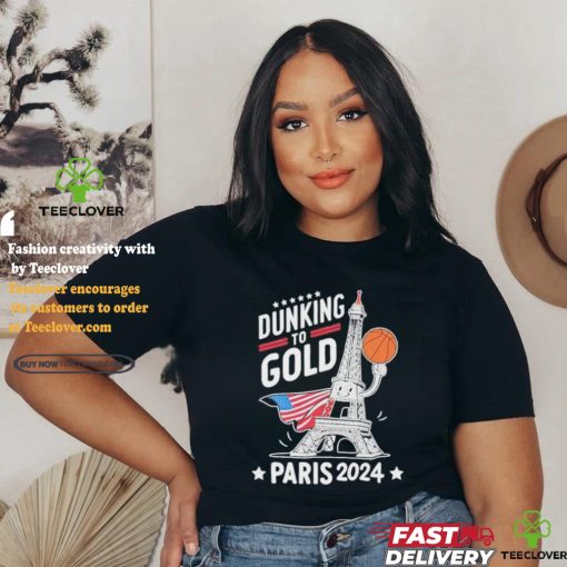 Official Dunking to gold team usa basketball olympic paris 2024 T shirt