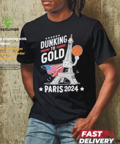 Official Dunking to gold team usa basketball olympic paris 2024 T shirt