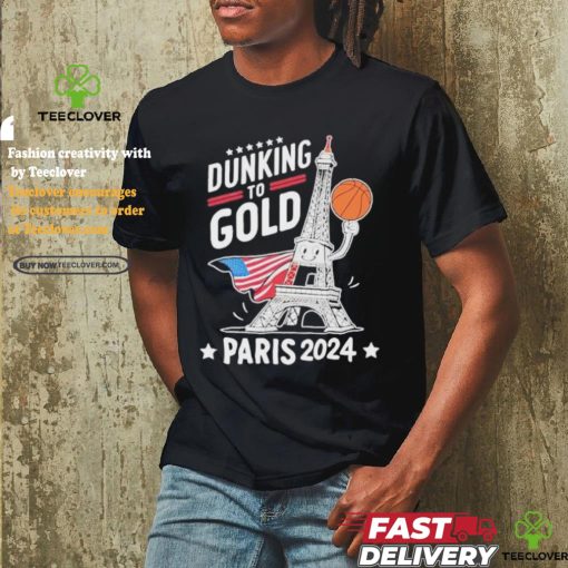 Official Dunking to gold team usa basketball olympic paris 2024 T shirt