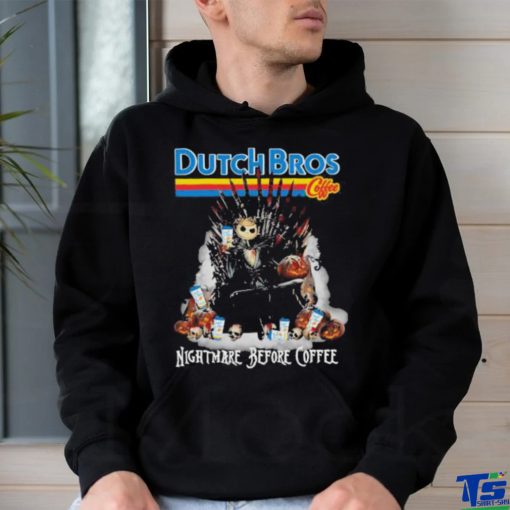 Official Dutch Bros coffee The King Jack Skellington nightmare before coffee hoodie, sweater, longsleeve, shirt v-neck, t-shirt