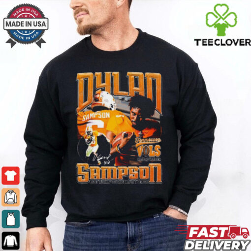 Official Dylan Sampson Tennessee Vols Record Holder Most Rushing Touchdowns In A Season Vintage Icon Signature t shirt