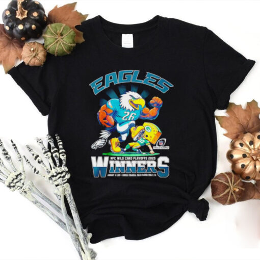 Official Eagles 2025 NFC Wild Card Playoffs Winners mascot shirt