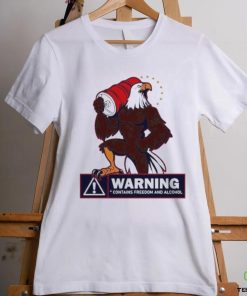 Official Eagles warning contains freedom and alcohol T shirt 1 Official Eagles warning contains freedom and alcohol T shirt