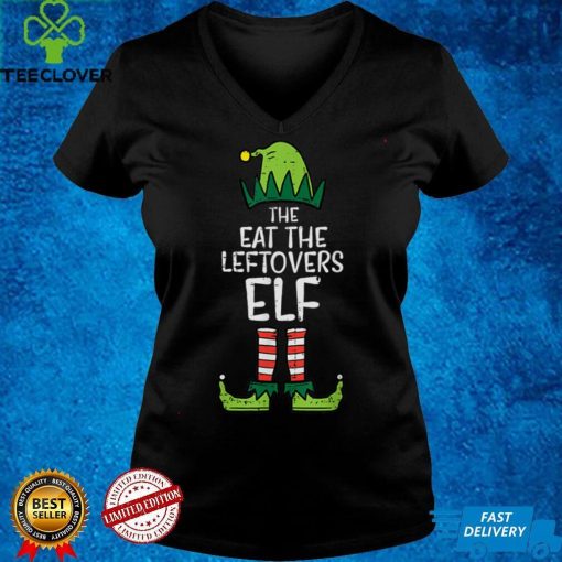 Official Eat The Leftovers Elf Xmas PJs Christmas Pajamas For Family T Shirt Hoodie, Sweat