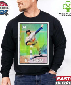 Official El Toro Fernando Valenzuela 34 Loteria Mexican Bingo The Bull Shirt