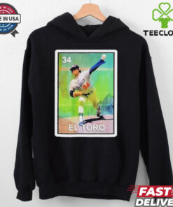 Official El Toro Fernando Valenzuela 34 Loteria Mexican Bingo The Bull Shirt