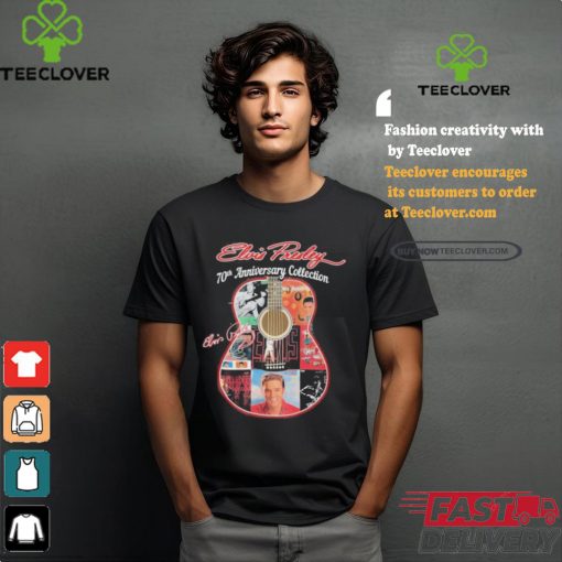 Official Elvis Presley 70th Anniversary Collection Signature T Shirt