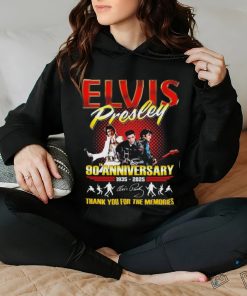 Official Elvis Presley 90th Anniversary 1935 2025 Thank You For The Memories Signatures Hrt shirt