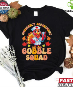 Official Emergency Department Gobble Squad Thanksgiving Er Nurse T Shirt