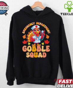Official Emergency Department Gobble Squad Thanksgiving Er Nurse T Shirt