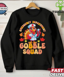 Official Emergency Department Gobble Squad Thanksgiving Er Nurse T Shirt