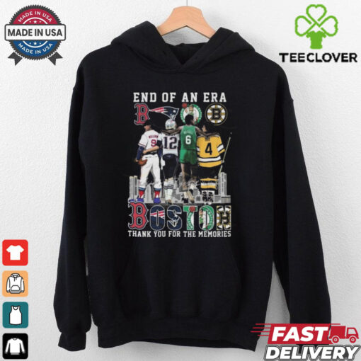 Official End Of An Era Boston City Sports Signatures Thank You For The Memories 2024 Shirt