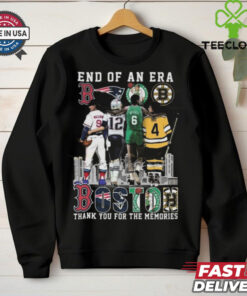 Official End Of An Era Boston City Sports Signatures Thank You For The Memories 2024 Shirt