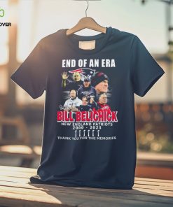 Official End Of An Era Thank You Coach Bill Belichick 2000 2023 Of New England Patriots Signatures Shirt