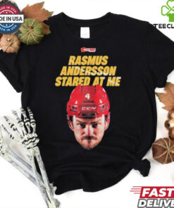 Official Eric Francis Rasmus Andersson Stared At Me T-shirt featuring a humorous design referencing the memorable moment with Rasmus Andersson.